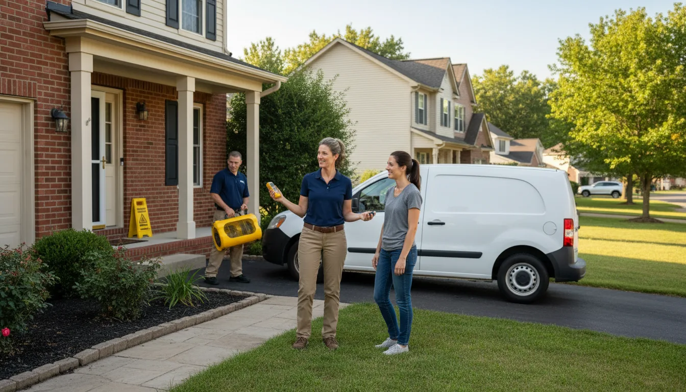 Residential water damage restoration in Letts, IA